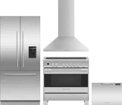 4 Piece Package Includes Refrigerator, Range, Hood And Dishwasher